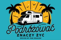 Magnes z kamperem "Podróżować znaczy żyć"