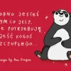 Magnes z pandą "Podobno jesteś tym co jesz...!"