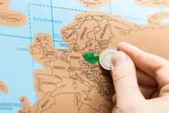 Mapa świata zdrapka WERSJA POLSKA