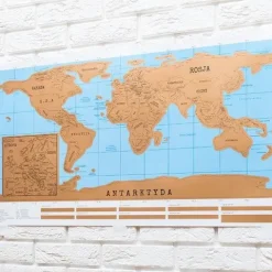 Mapa świata zdrapka WERSJA POLSKA
