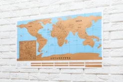 Mapa świata zdrapka WERSJA POLSKA