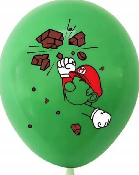 MARIO BROSS Balony gumowe z nadrukiem 8 sztuk