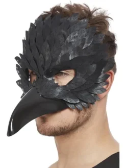 Maska KRUK czarna halloween