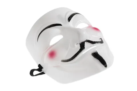 Maska V jak Vendetta - Anonymous, Guy Fawkes - BIAŁA