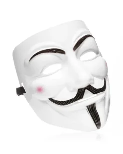 Maska V jak Vendetta - Anonymous, Guy Fawkes - BIAŁA