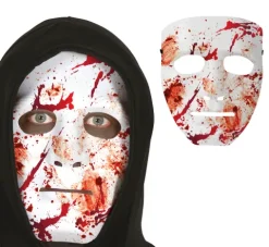Maska biała zakrwawiona PVC Halloween