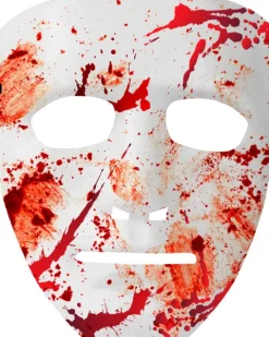 Maska biała zakrwawiona PVC Halloween