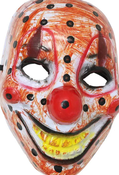 Maska PVC Straszny Klaun uśmiech Halloween