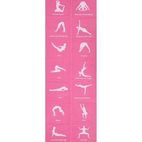 Mata do Jogi składana 170x60x5 mm RÓŻOWA