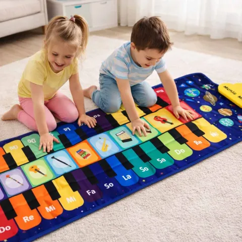 Mata do tańczenia dla dzieci interaktywna muzyczna 8 instrumentów 10 melodii
