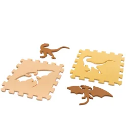 Mata edukacyjna piankowa puzzle kojec brązowa 143 x 143 cm 36 elementów