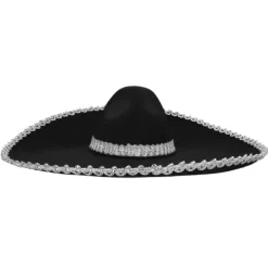 Meksykański kapelusz dla dorosłych Sombrero czarny 1 szt.