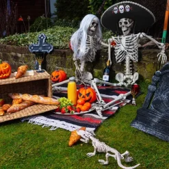 Meksykański kapelusz dla dorosłych Sombrero Calavera czarne 1 szt.