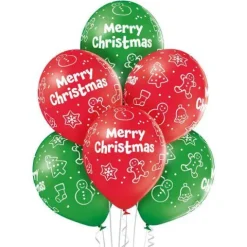 Merry Christmas balon gumowy świąteczny 1 szt.