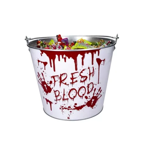 Metalowy Kubełek Wiaderko Cooler Halloween Fresh Blood