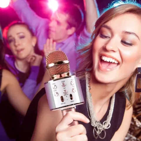 Mikrofon bezprzewodowy KARAOKE Bluetooth + głośnik