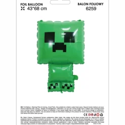 Minecraft Piksele balon foliowy Creeper 68 cm