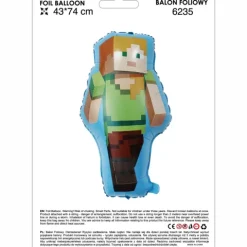 Minecraft Piksele balon foliowy Alex 74 cm