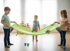 Mini chusta animacyjna Bilard 120 x 70 cm zielona z 4 piłeczkami