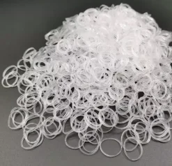 Mini gumki do włosów warkoczyków transparentne