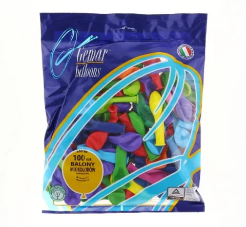 MIX 5 cali 100 szt Gemar balony