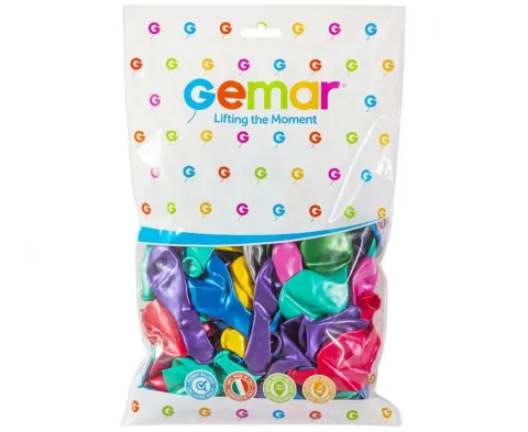 MIX Metallic 12 cali 100szt Gemar balony