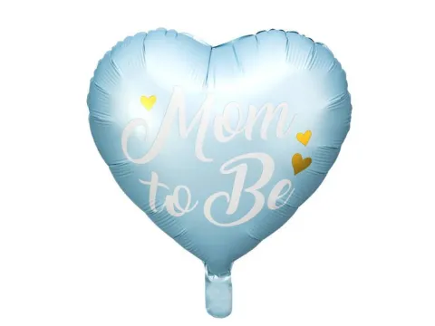 Mom to Be balon foliowy serce 35 cm Baby Shower