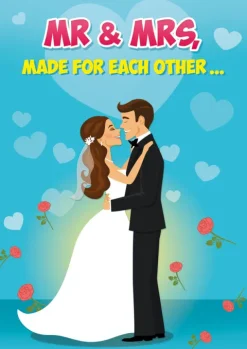 Muzyczna kartka grającp-świecąca na ślub - Marry You A4