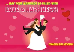 Muzyczna kartka grającp-świecąca na ślub - Marry You A4