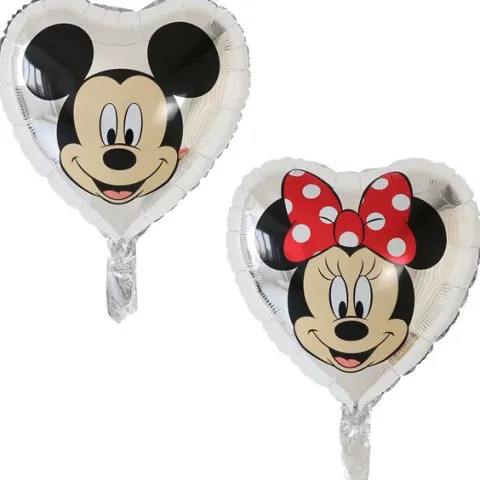 Myszka Mickey i Minnie serce dwustronny balon foliowy 18"