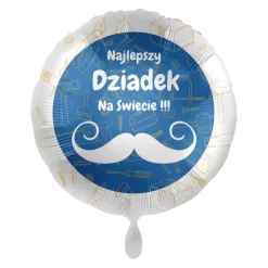 Najlepszy Dziadek na Świecie balon foliowy okrągły18 cali