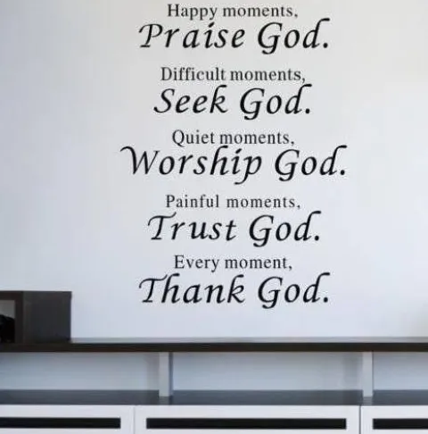 Naklejka dekoracyjna na ścianę PRAISE GOD