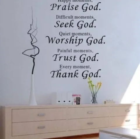 Naklejka dekoracyjna na ścianę PRAISE GOD