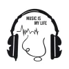 Naklejka na włącznik MUSIC IS MY LIFE