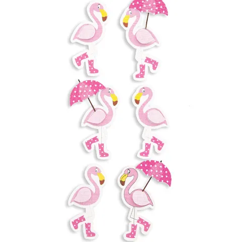 Naklejki 3D Flamingi 6 szt