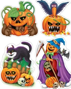 Naklejki na szybę okno XL dekoracja Halloween mix