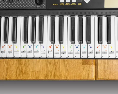 Naklejki do nauki gry na pianinie, keyboardzie, fortepianie