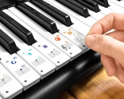 Naklejki do nauki gry na pianinie, keyboardzie, fortepianie