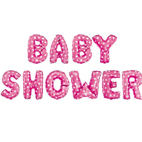 Napis BABY SHOWER balon foliowy