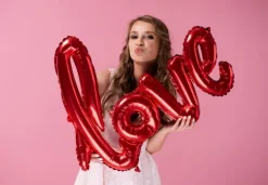 Napis LOVE balon foliowy na Walentynki 100 cm