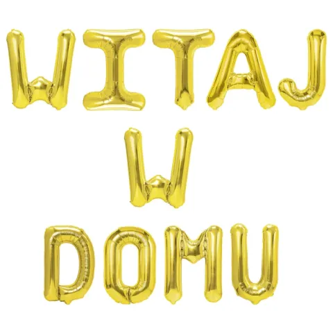 Napis WITAJ W DOMU balon foliowy