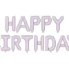 Napis z balonów HAPPY BIRTHDAY foliowy pastel fioletowy