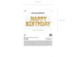 Napis z balonów HAPPY BIRTHDAY na urodziny balon foliowy
