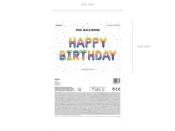 Napis z balonów HAPPY BIRTHDAY na urodziny balon foliowy