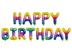 Napis z balonów HAPPY BIRTHDAY na urodziny balon foliowy