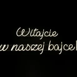 Napis LED neon - Witajcie w naszej bajce!