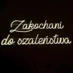 Napis LED neon - Zakochani do szaleństwa