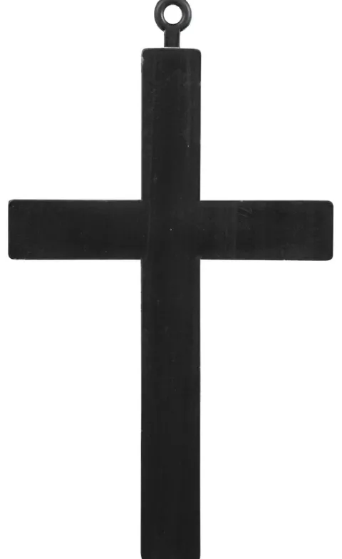 Naszyjnik czarny KRZYŻ 22 cm Halloween