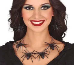 Naszyjnik i kolczyki PAJĄK zestaw Halloween