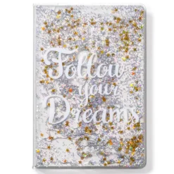 Notes FOLLOW YOUR DREAMS - złote cekiny